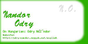 nandor odry business card